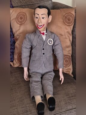 Vintage 1980s Pee-wee Herman Ventriloquist Doll Puppet 26” Matchbox Toy